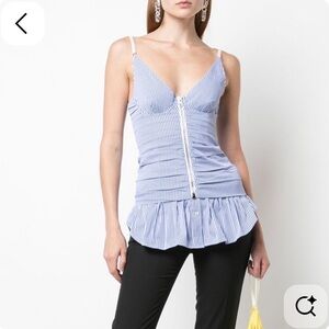 Alexander Wang Blue and White Striped Camisole